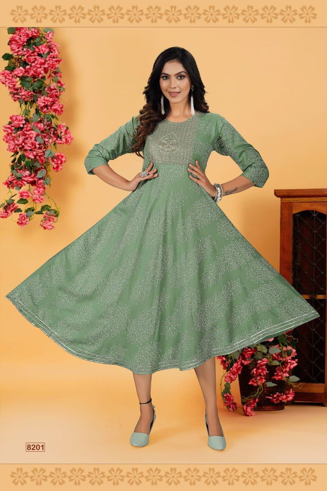 Beauty Queen Nazakat 1 Heavy Rayon Designer Fancy Wear Kurti Collection